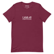maroon i wish all my problems were as little as my boobs t shirt funny self deprecating quote tee