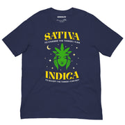 navy sativa indica t shirt green cannabis leaf goddess moon stars funny stoner serenity prayer tee