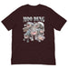 oxblood black Moo Deng Retro Bootleg T-Shirt featuring the viral pygmy hippo in a humorous, retro-themed design.