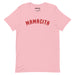 pink mamacita t shirt with bold red varsity lettering cute spanish statement tee