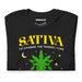 sativa to change indica to accept weed t shirt black green goddess yellow serif funny cannabis tee