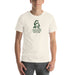 front of vintage white weird stuff frog t shirt green retro frog illustration funny quote tee