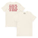 vintage white afraid of boobs t shirt front and back view red back print funny crude quote shirt