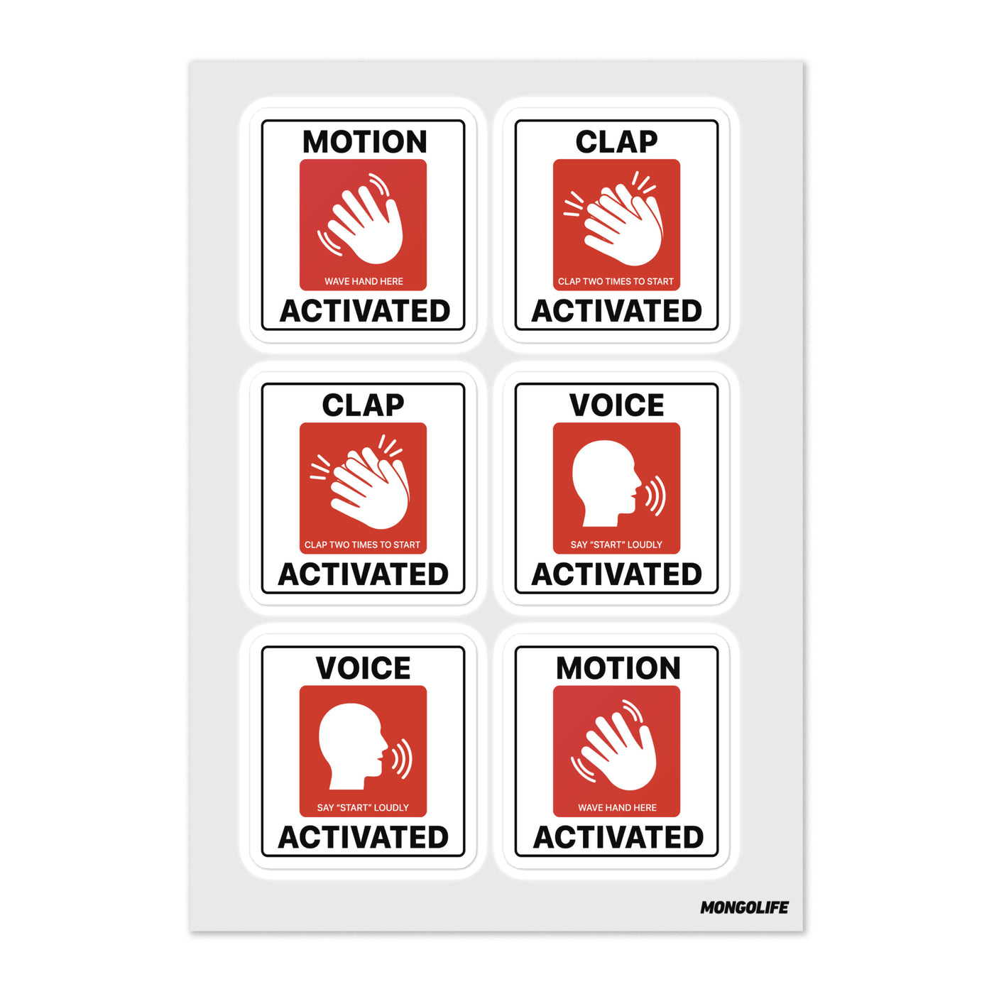 Click Sound Sticker Voice Motion Clap Activated | Prank Sticker Pack — Mongolife