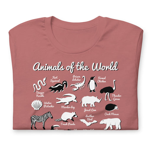Folded animals of the world shirt
