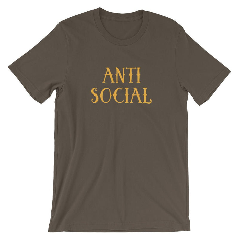 t-shirt with "Anti Social" design, funny