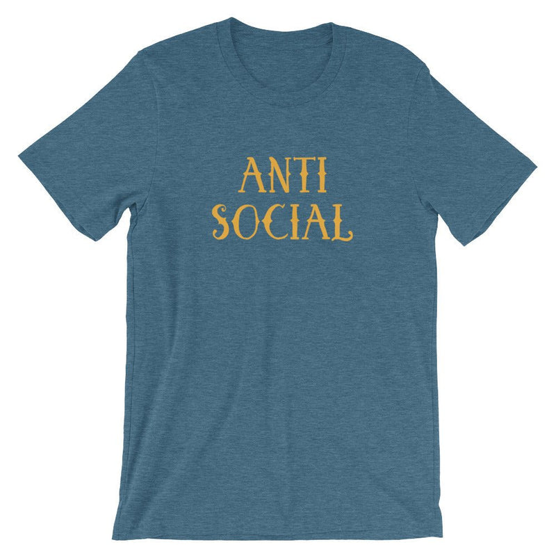t-shirt with "Anti Social" design, funny