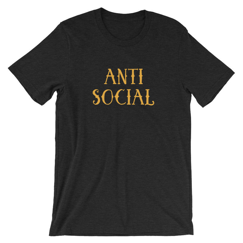 t-shirt with "Anti Social" design, funny