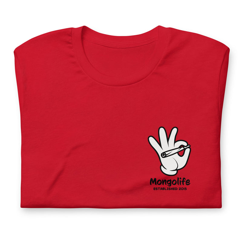 t-shirt with "Cartoon Hand Joint" design, cartoon, vintage, weed
