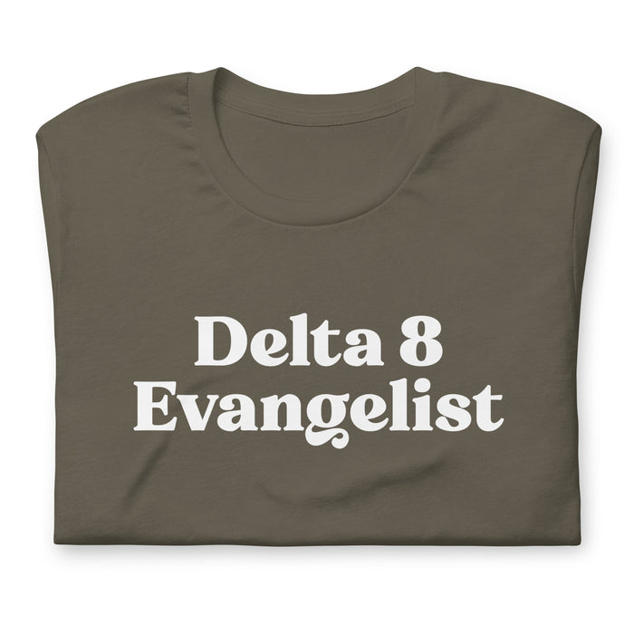 delta 8 t-shirt - medical cannabis - army color folded