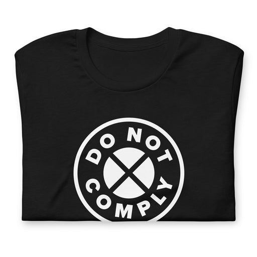 Folded Do Not Comply T-Shirt in Black Color