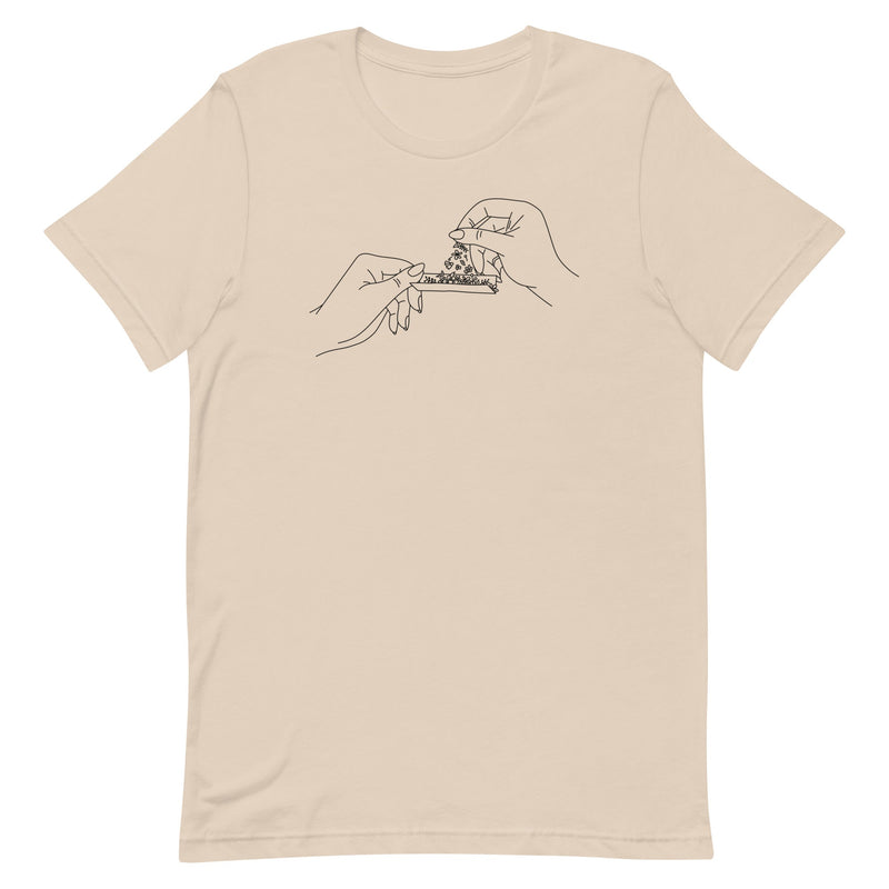 t-shirt with "Floral Joint" design, hippie, weed
