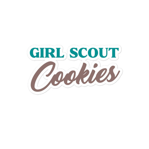 girl scout cookies sticker - typography font - kiss-cut