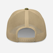 trucker cap with "Girl Scout Cookies" design, weed