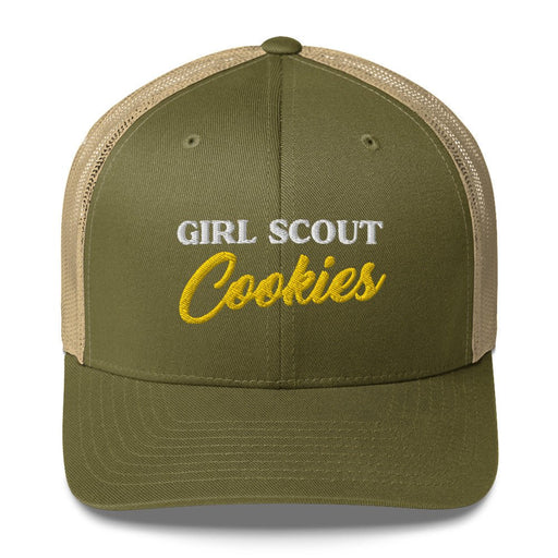 Girl Scout Cookies Strain Hat - Trucker Cap - Moss and Khaki Colors
