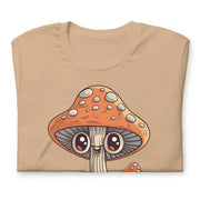 t-shirt with "Happy Mushroom" design, psychedelic