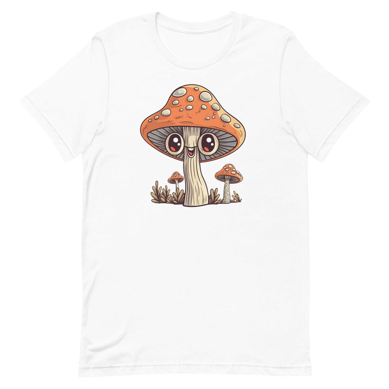 t-shirt with "Happy Mushroom" design, psychedelic