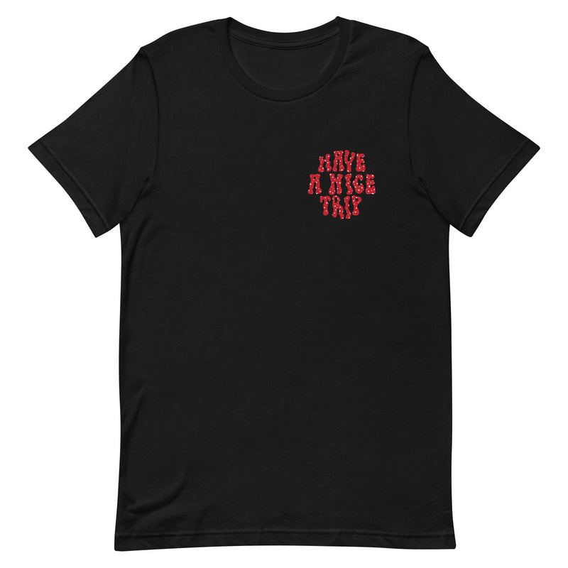 have a nice trip - mushroom psychonaut shirt - black