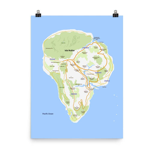 Isla Nublar - Google Maps - Poster - Posters at Mongolife