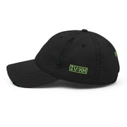 dad hat with "IV:XX" design, weed