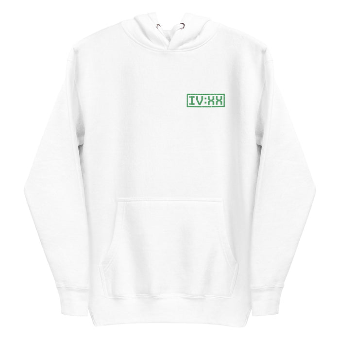 roman 420 numerals - white stoner hoodie