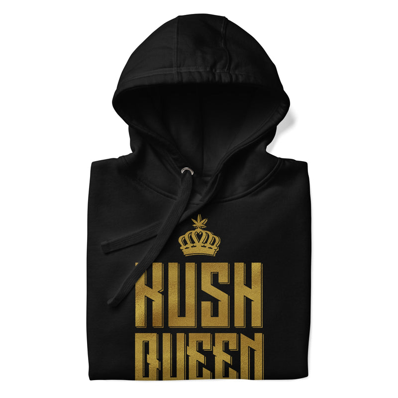 hoodie with "Kush Queen" design, weed