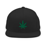 snapback hat with "Leaf" design, weed