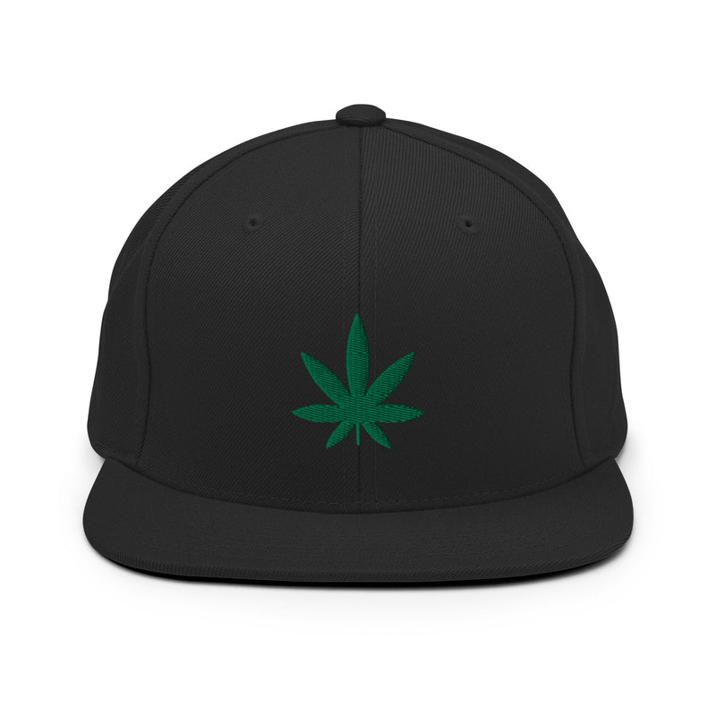 snapback hat with "Leaf" design, weed
