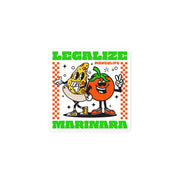 "Legalize Marinara" vinyl sticker, food, weed