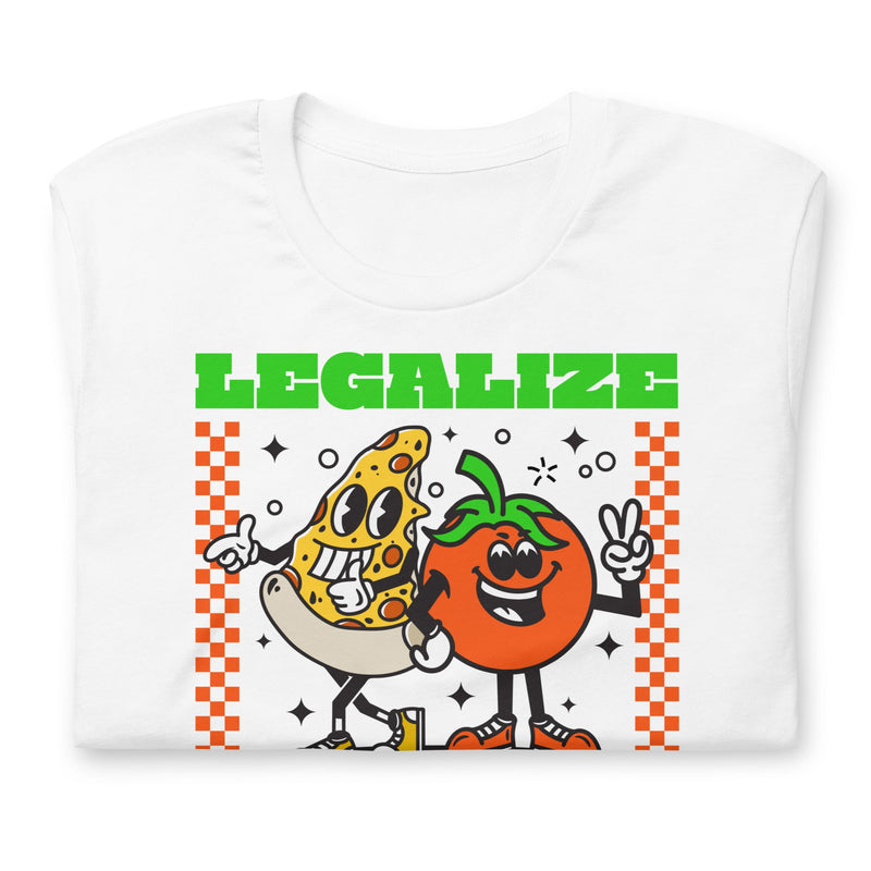 Folded up close version of Legalize Marinara Shirt