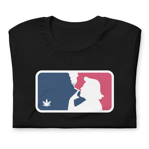 major league stoner - weed t-shirt 420 - color black folded