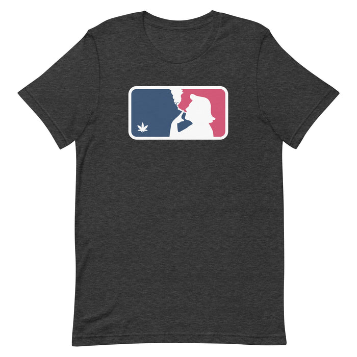 major league stoner - weed t-shirt 420 - color dark grey heather