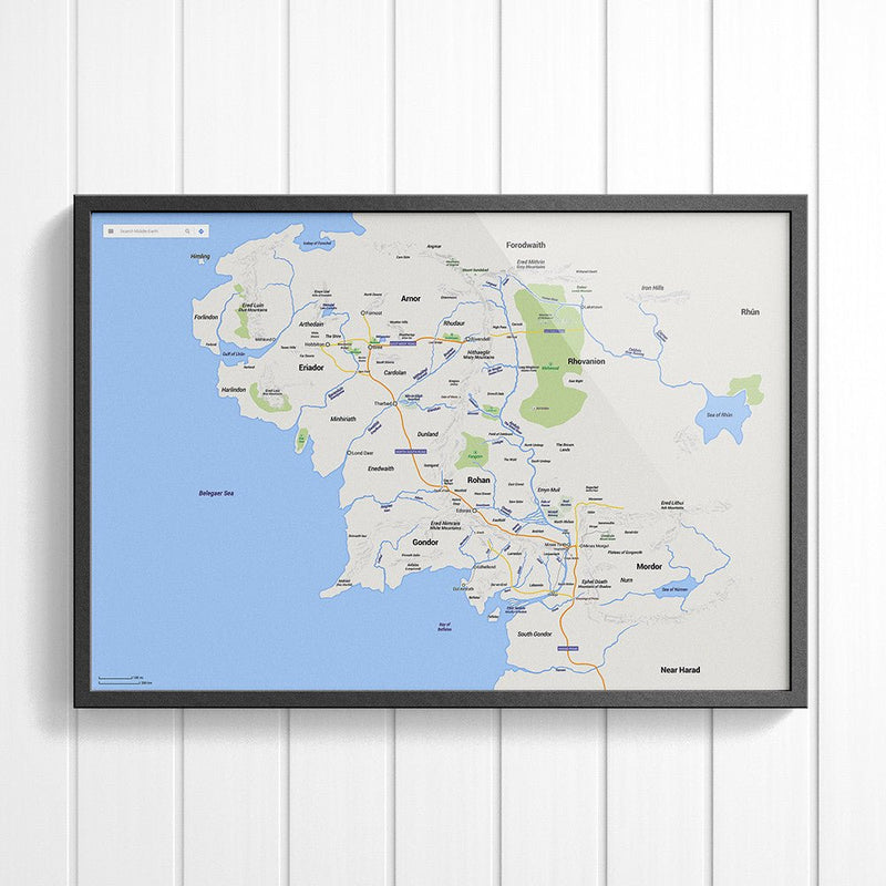 poster featuring "Middle-Earth", maps, movies and tv