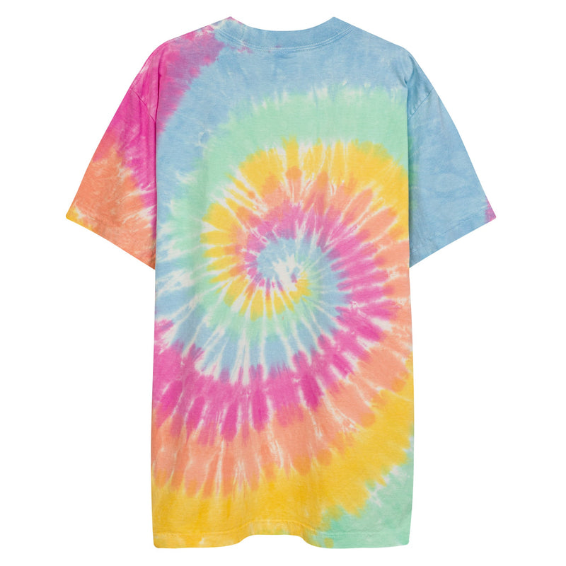mongolife logo - oversize tie-dye t-shirt - back