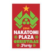 "Nakatomi Plaza Christmas Party" vinyl sticker, christmas, movies and tv