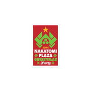 "Nakatomi Plaza Christmas Party" vinyl sticker, christmas, movies and tv