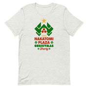 t-shirt with "Nakatomi Plaza Christmas Party" design, christmas, movies and tv