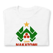 Folded Shirt - Nakatomi Plaza logo as a Christmas tree on a t-shirt, inspired by Die Hard.