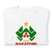 Folded Shirt - Nakatomi Plaza logo as a Christmas tree on a t-shirt, inspired by Die Hard.