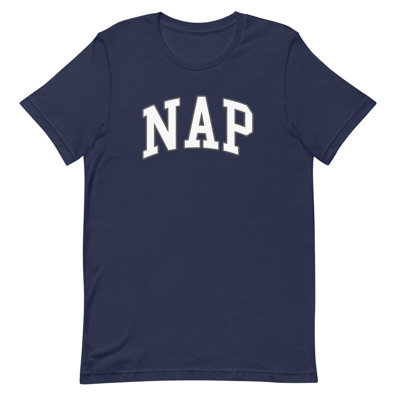t-shirt with "Nap" design, funny, parody