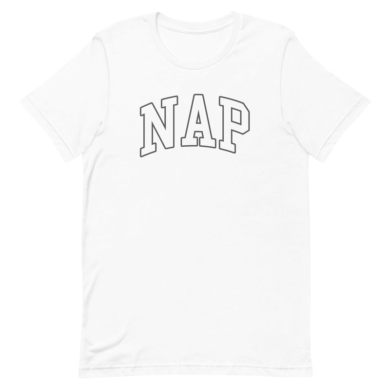 t-shirt with "Nap" design, funny, parody