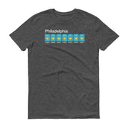 t-shirt with "Philadelphia Weather Forecast" design, movies and tv