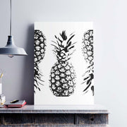 poster featuring "Pineapples", black and white