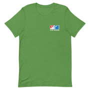 green Unisex T-shirt with retro logo featuring a discreet cannabis leaf and the words "Plant Manager".
