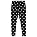 Black and white leggings with cannabis nugs in a polka dot pattern