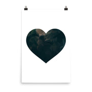 poster featuring "Polyheart", black and white