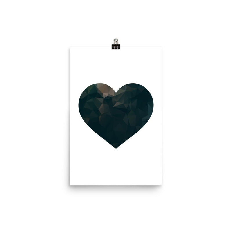 poster featuring "Polyheart", black and white