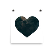 poster featuring "Polyheart", black and white