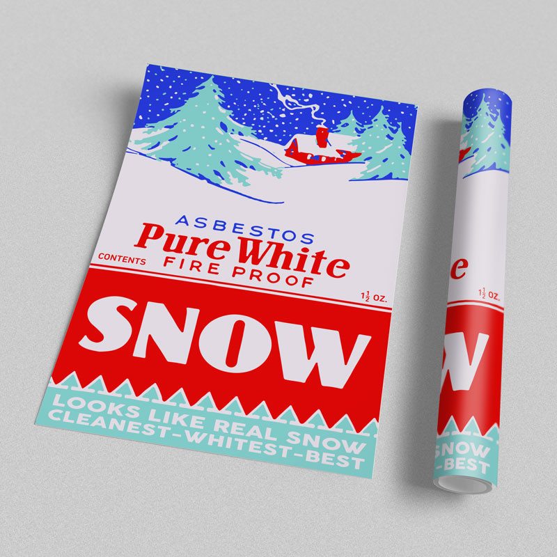 poster featuring "Pure White Snow", vintage