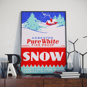 poster featuring "Pure White Snow", vintage